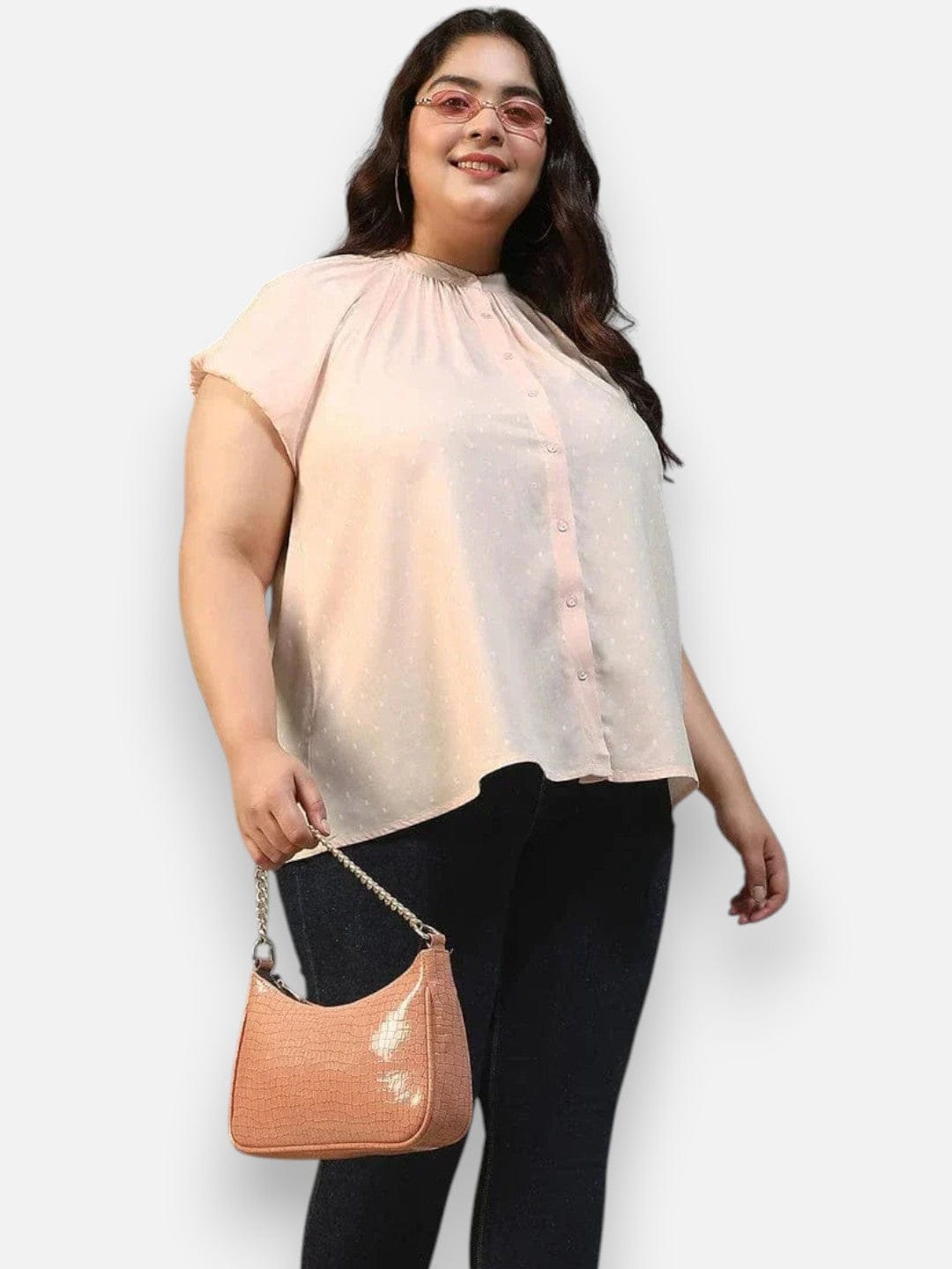 Plus Size Peach Shirt