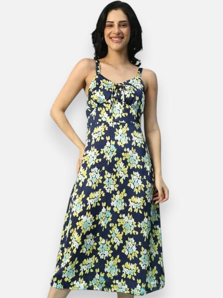 Multicolor Floral Print Dress