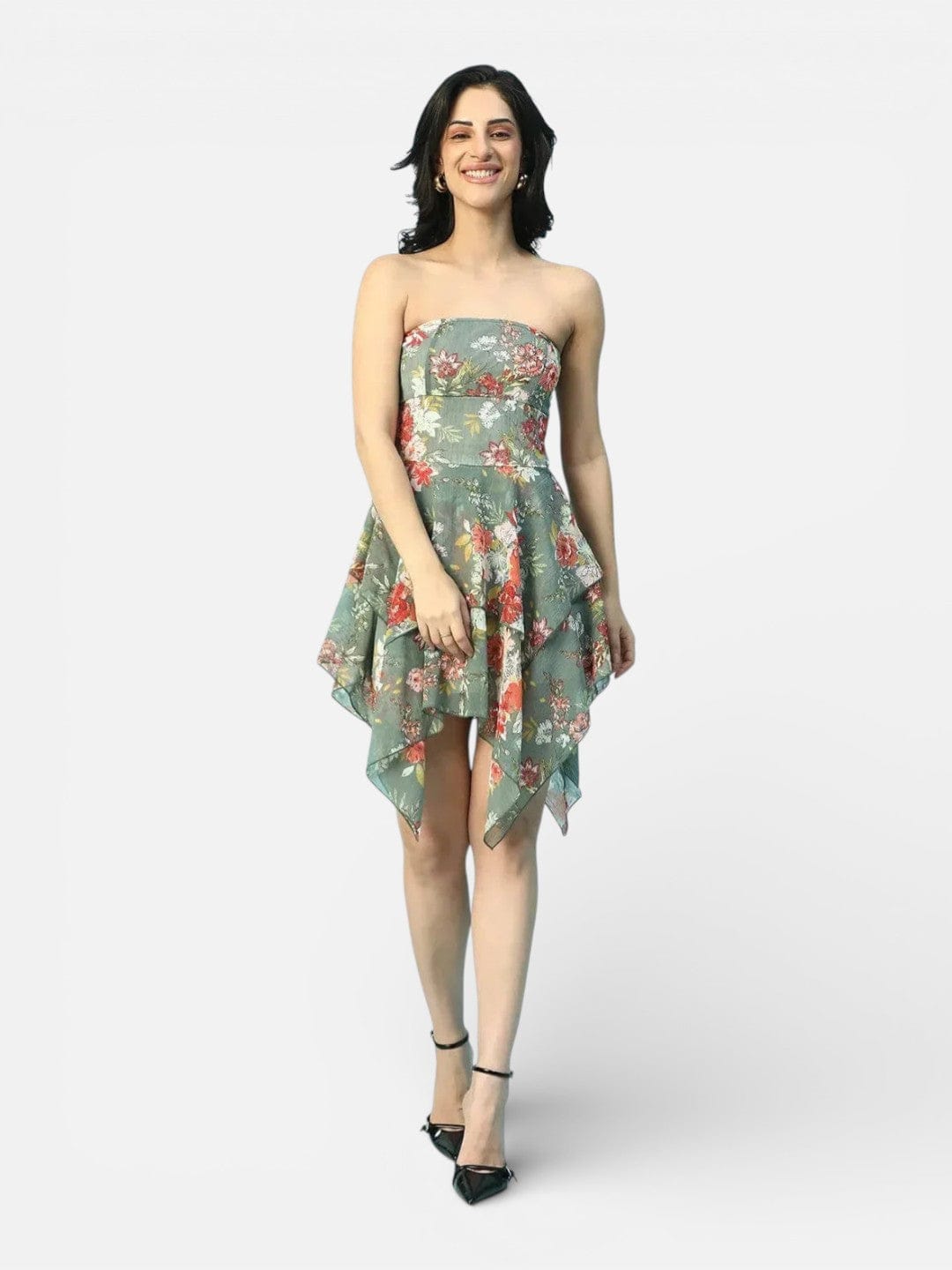 Green Floral Dress