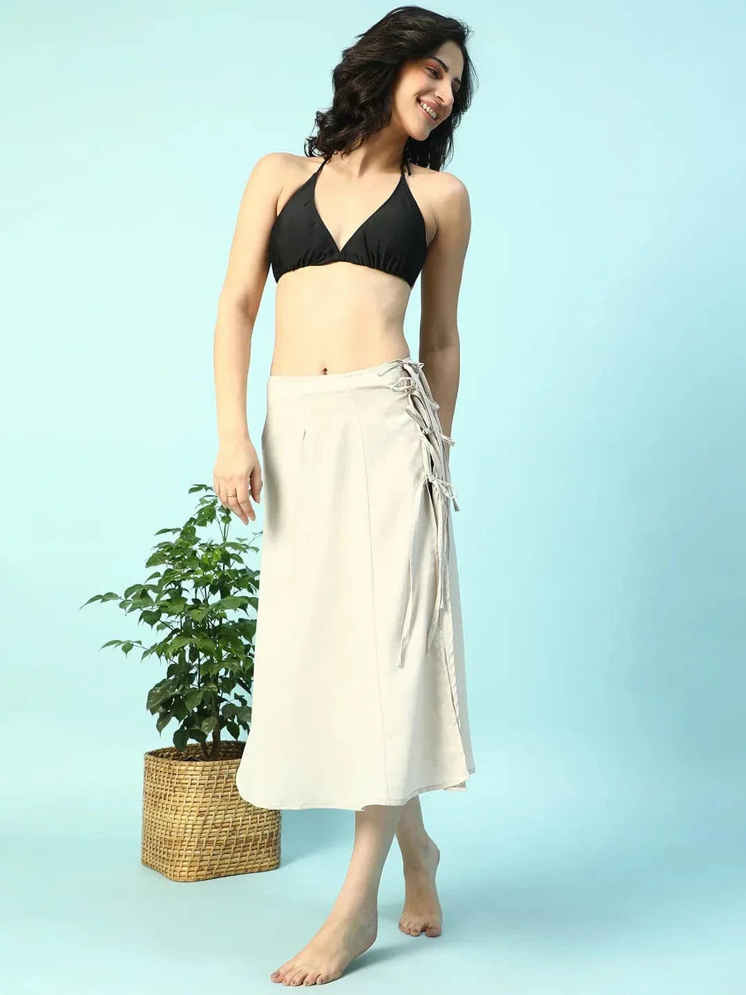 Beige Beachwear Skirt