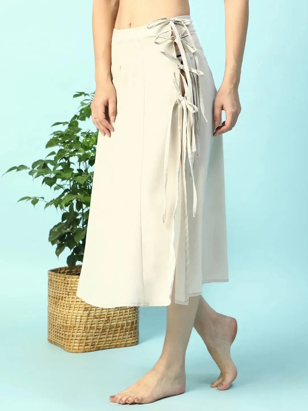 Beige Beachwear Skirt