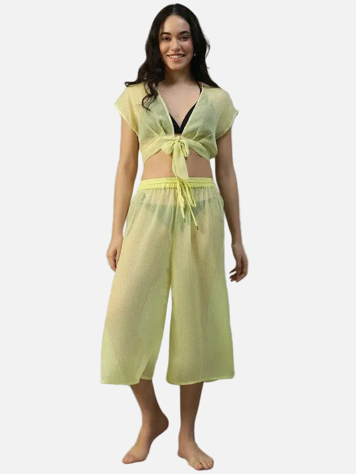 Yellow Beachwear Co-Ord Set