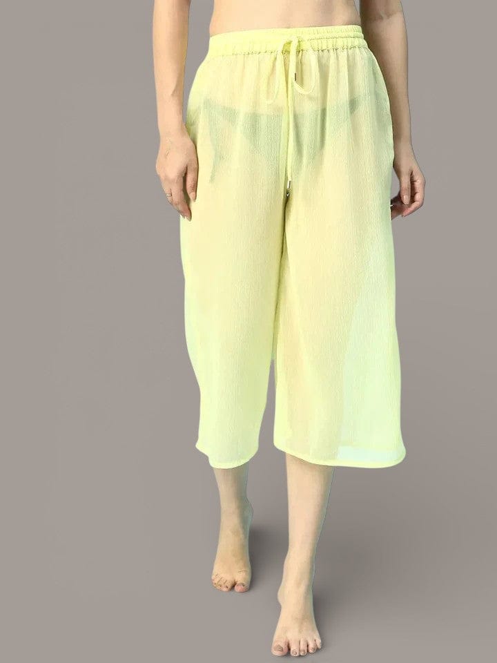 Yellow Beachwear Culottes
