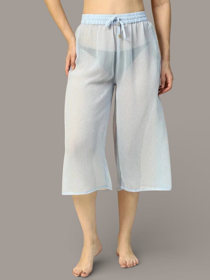 Blue Beachwear Culottes