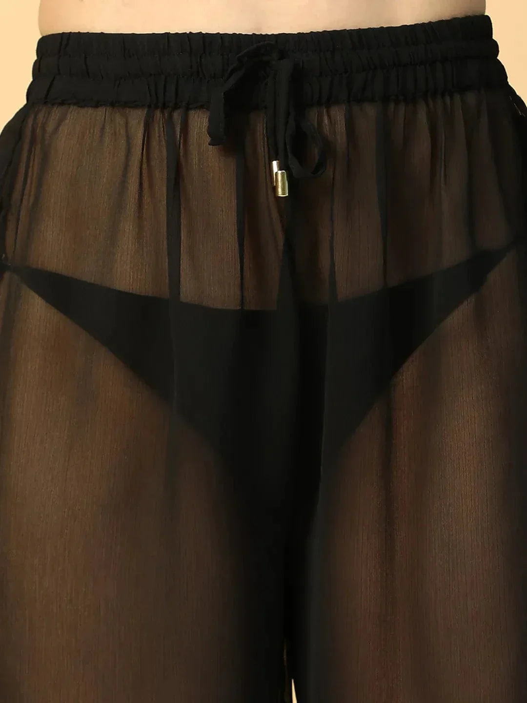 Black Beachwear Culottes