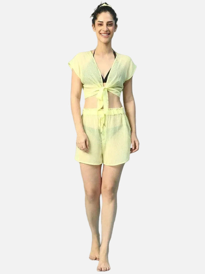 Yellow Beachwear Co-Ord Set