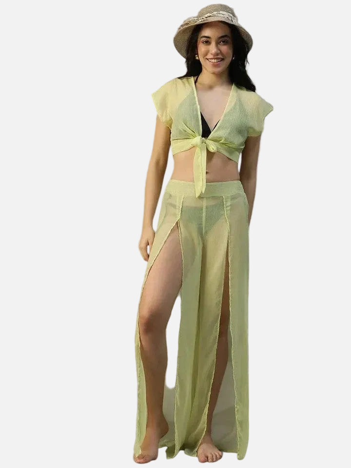 Yellow Beachwear Co-Ord Set