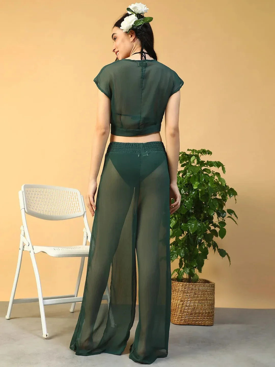 Green Beachwear Co-Ord Set
