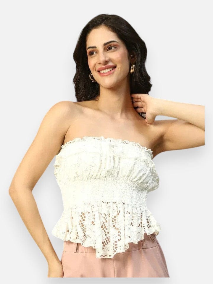 White Off-Shoulder Top