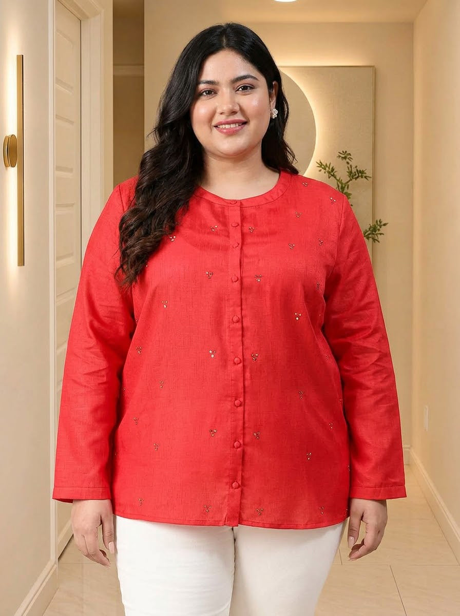 Plus Size Red Shirt