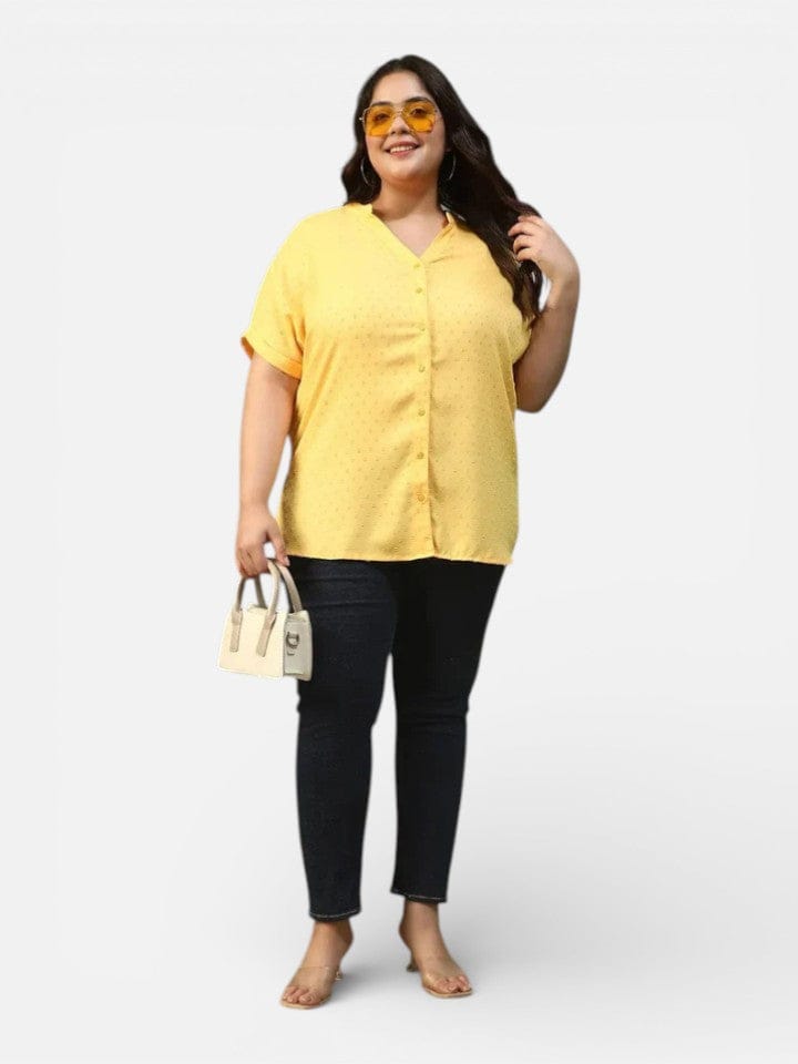 Plus Size Yellow Top