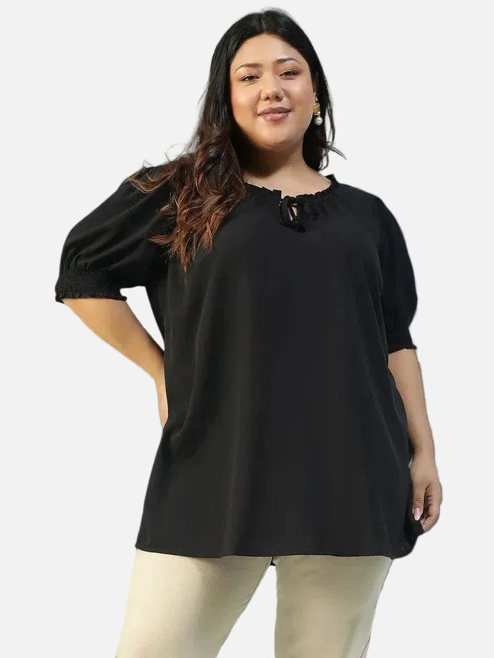 Plus Size Black Top
