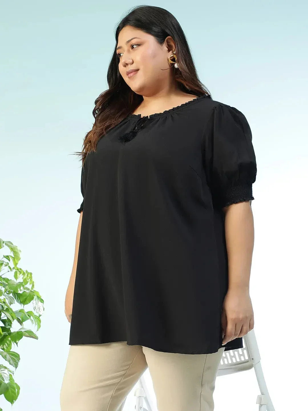 plus-size-women-top-black-ruffle