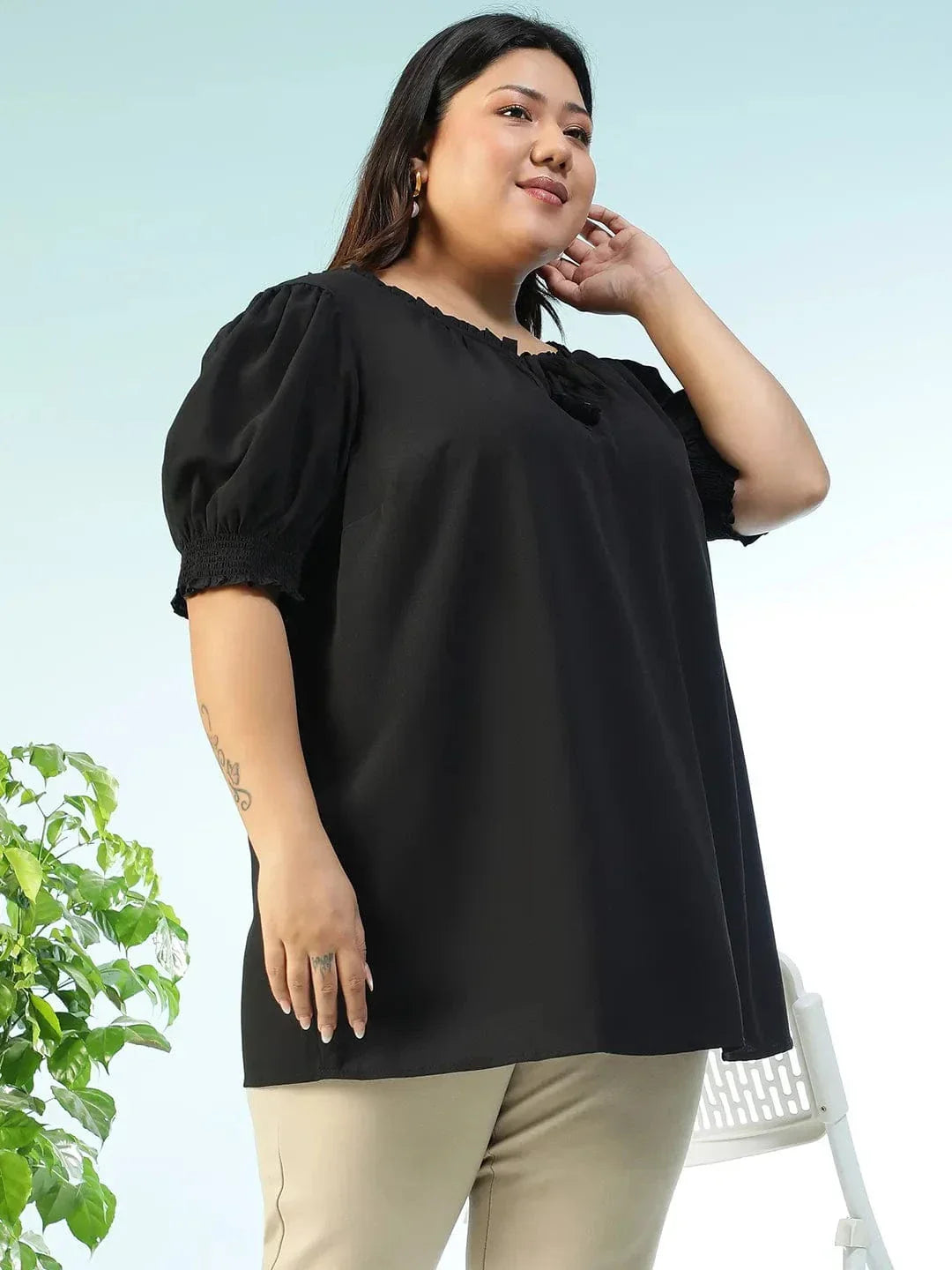 plus-size-women-top-black-ruffle
