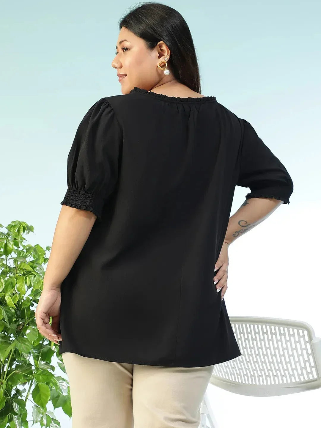 plus-size-women-top-black-ruffle