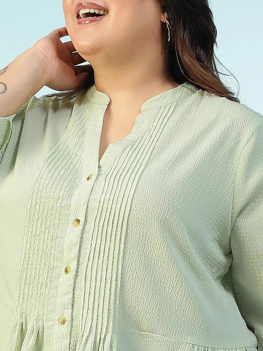 Plus Size Green Top