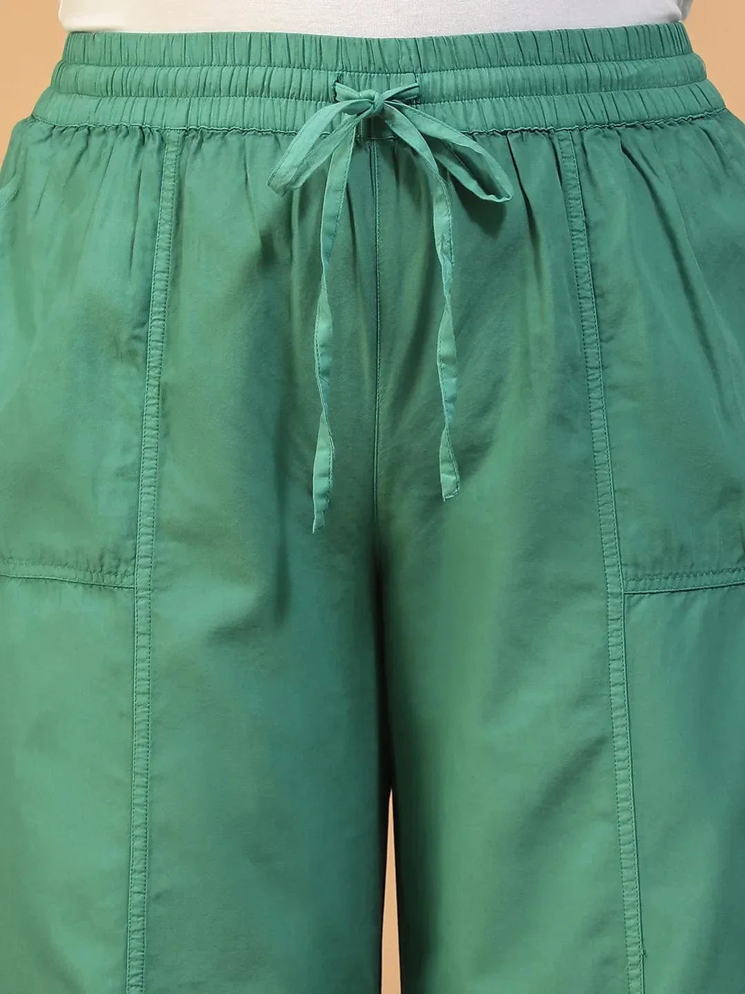 Plus Size Green Cotton Pant