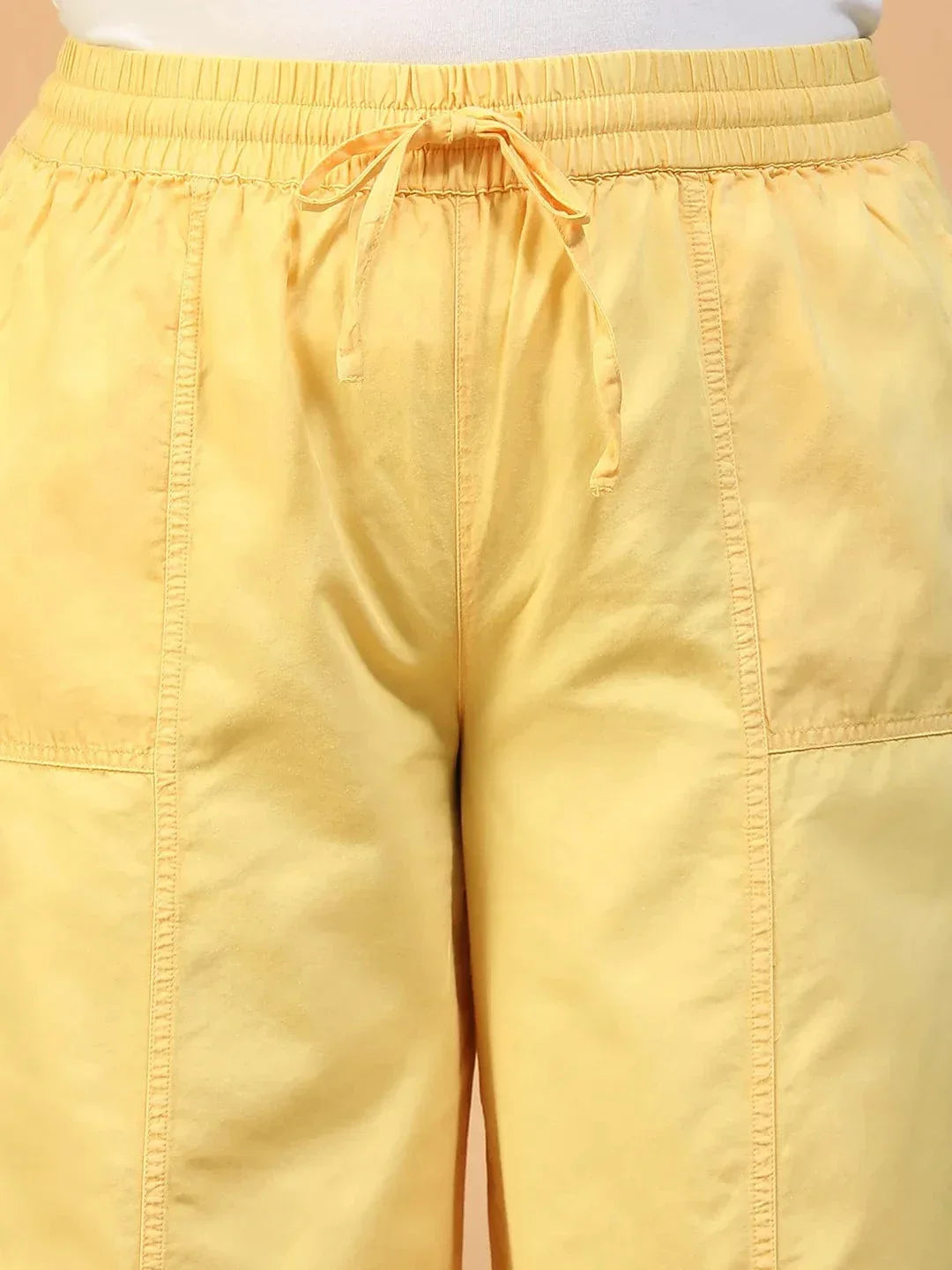 Plus Size Yellow Cotton Pant
