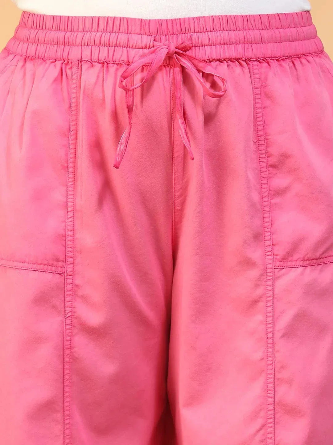 Plus Size Pink Cotton Pant