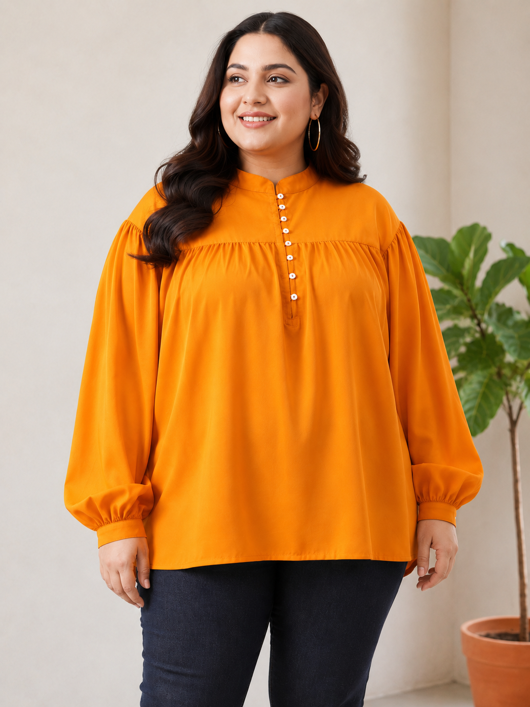 Plus Size Orange Top