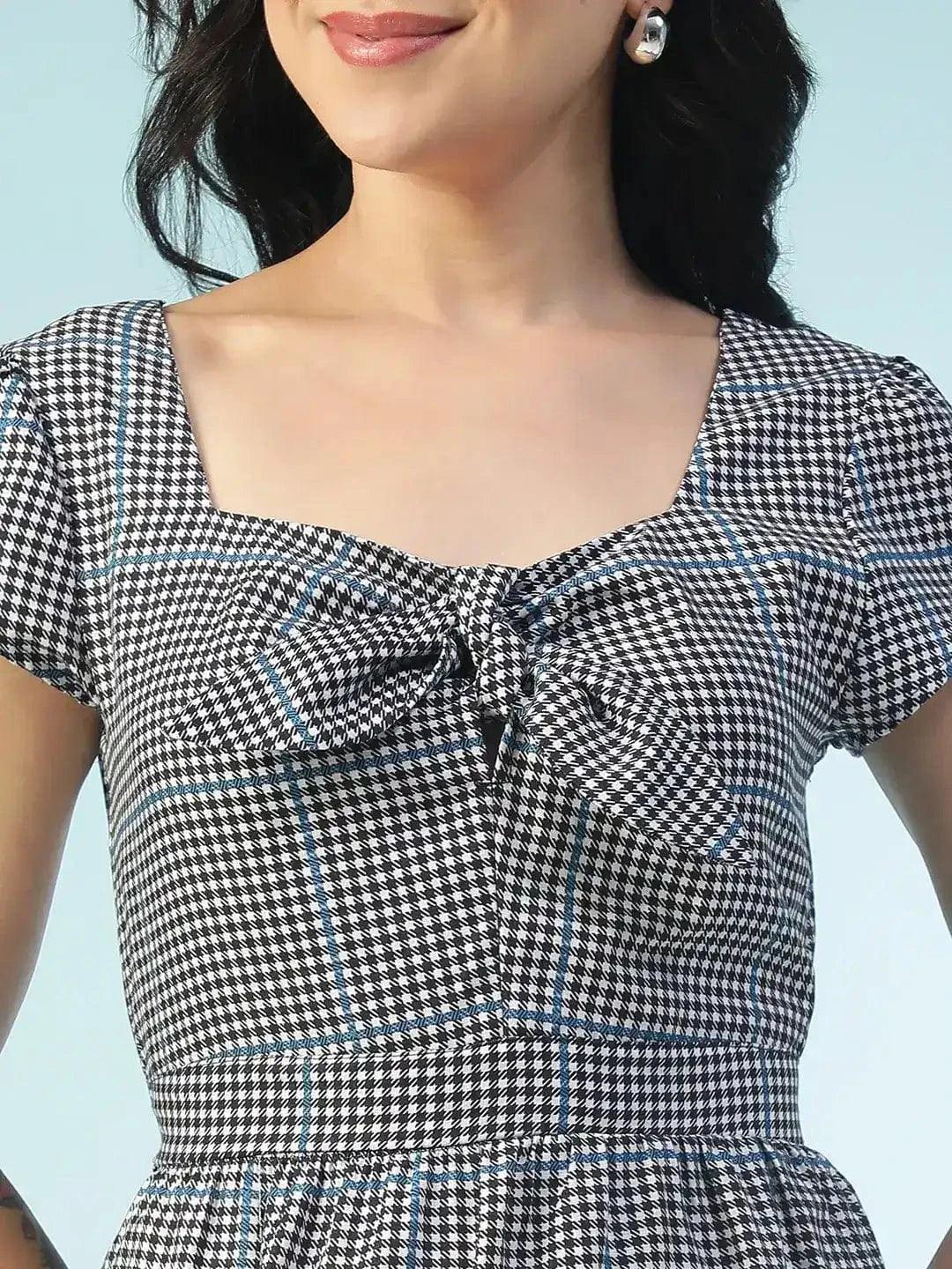 Black Check Dress