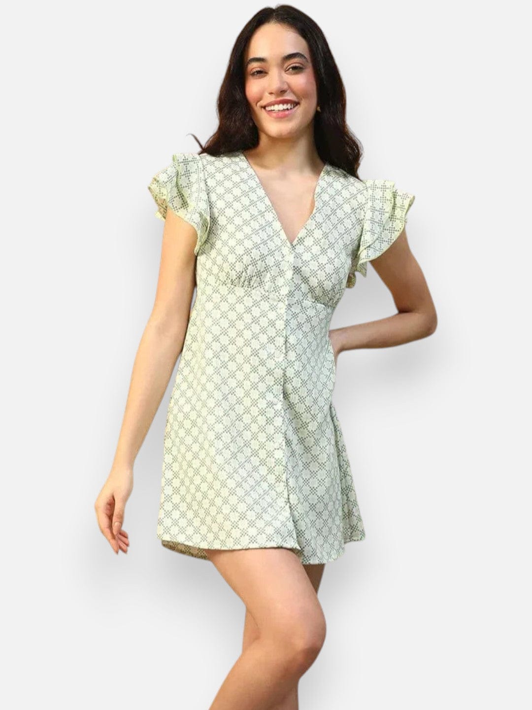 Green Check Dress