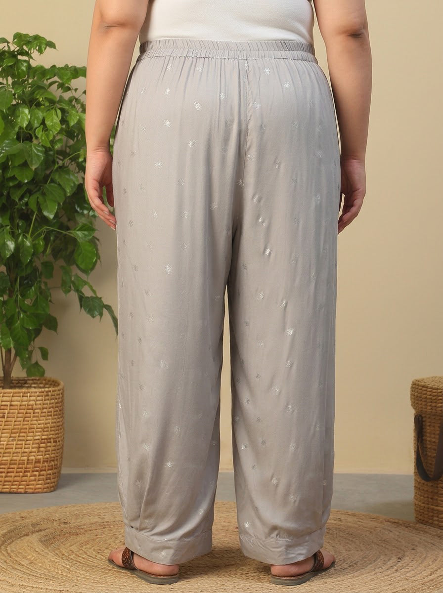 Plus Size Grey Trouser