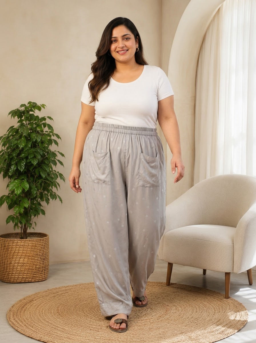 Plus Size Grey Trouser