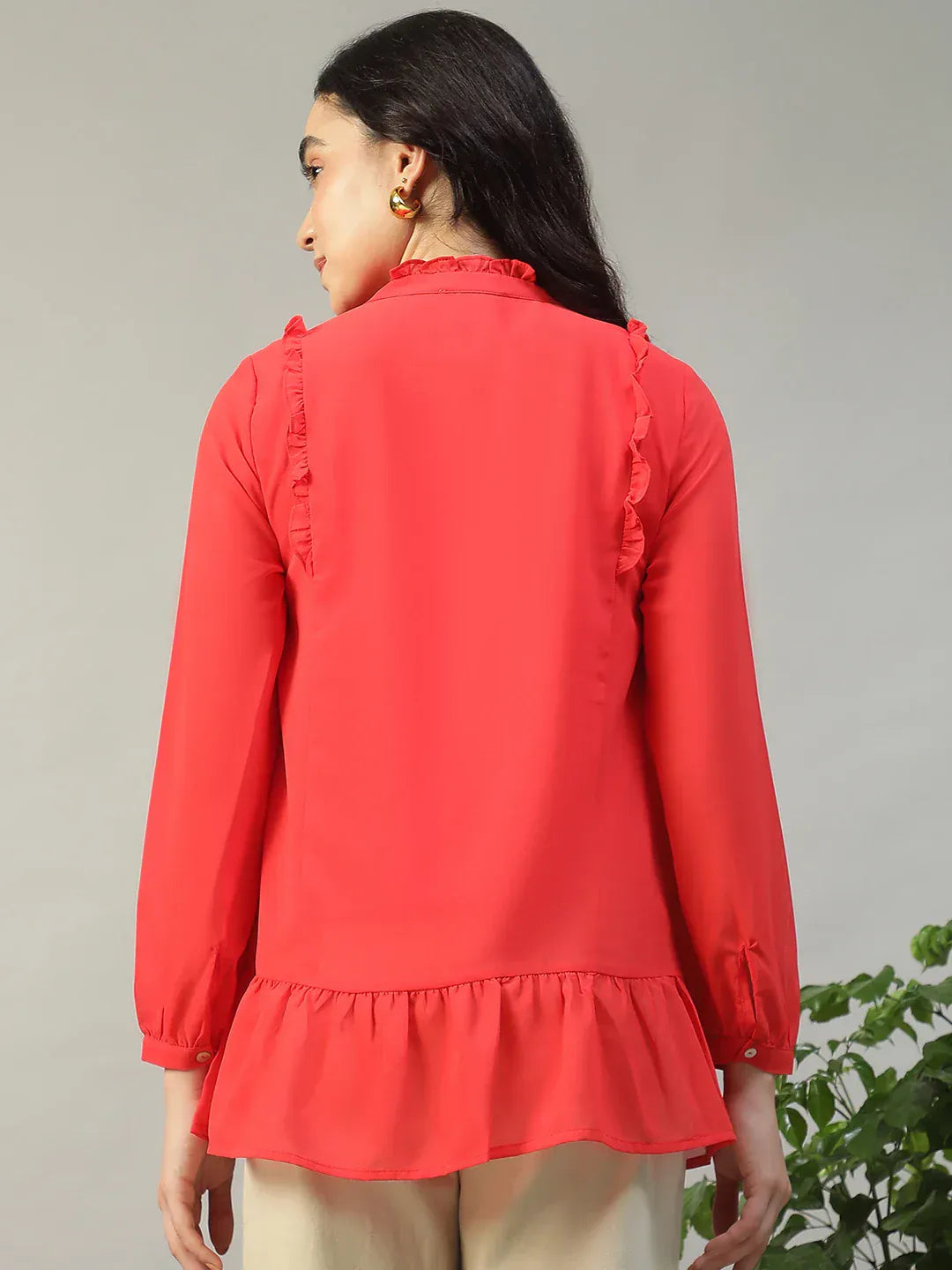 Women Red Maternity Top