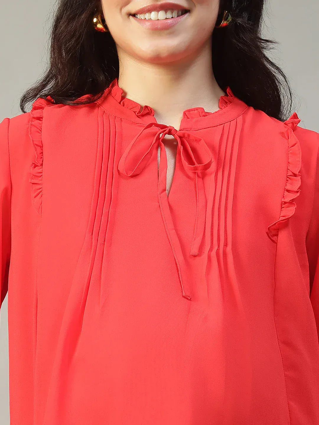 Women Red Maternity Top