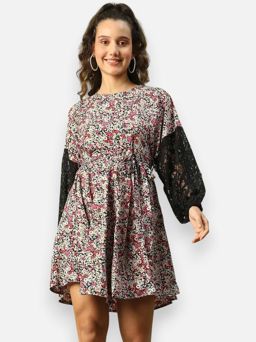 Multicolor Floral Print Dress