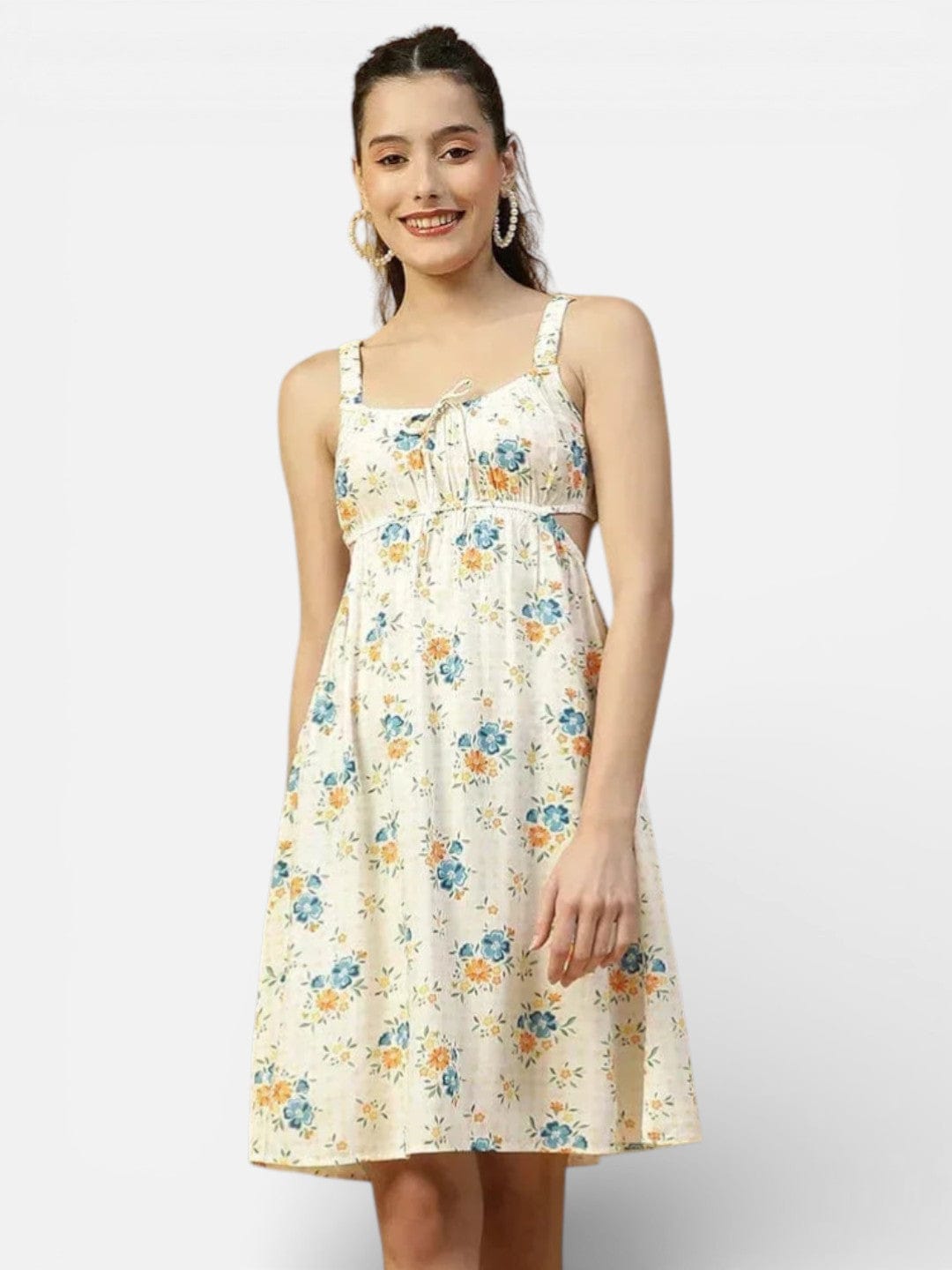 Off White Floral Dress