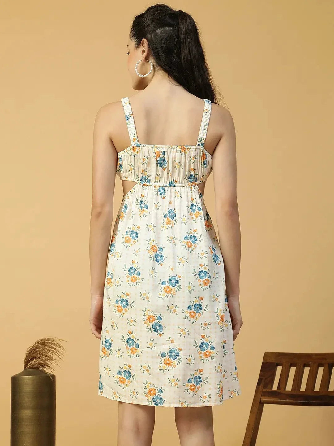 Off White Floral Dress