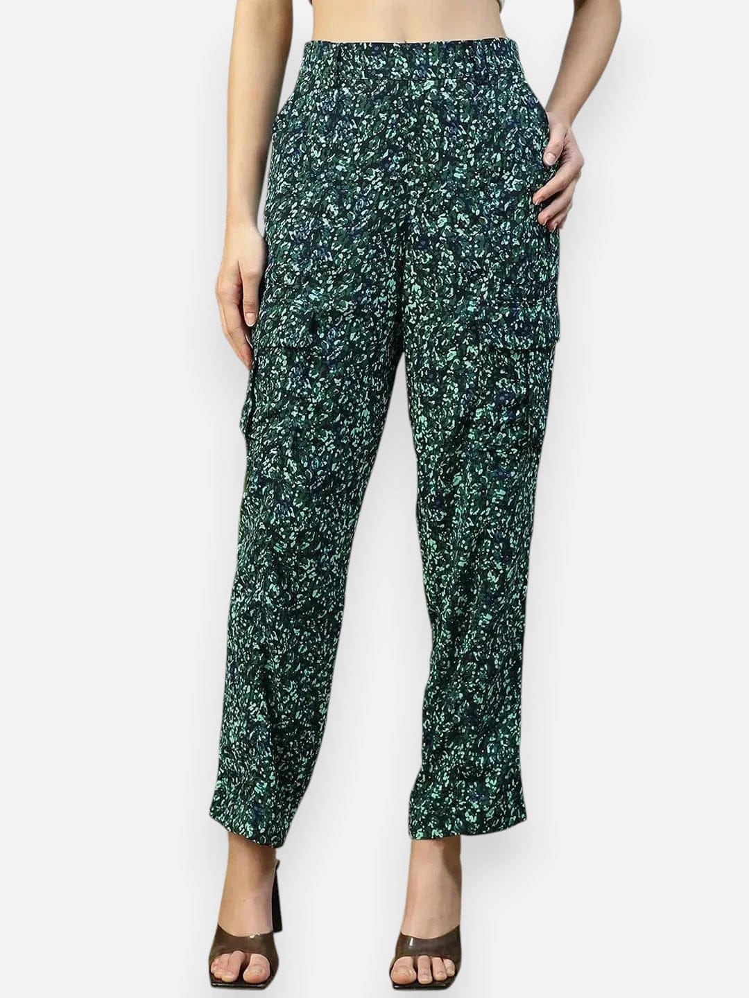 Blue Floral Print Pant