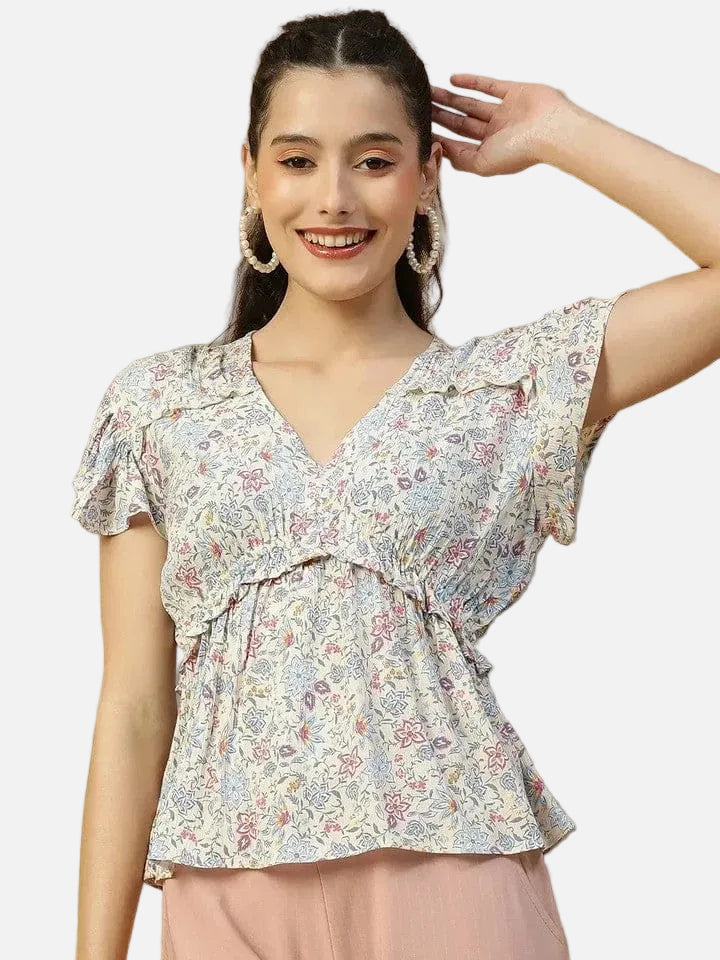 Multicolor Floral Print Top
