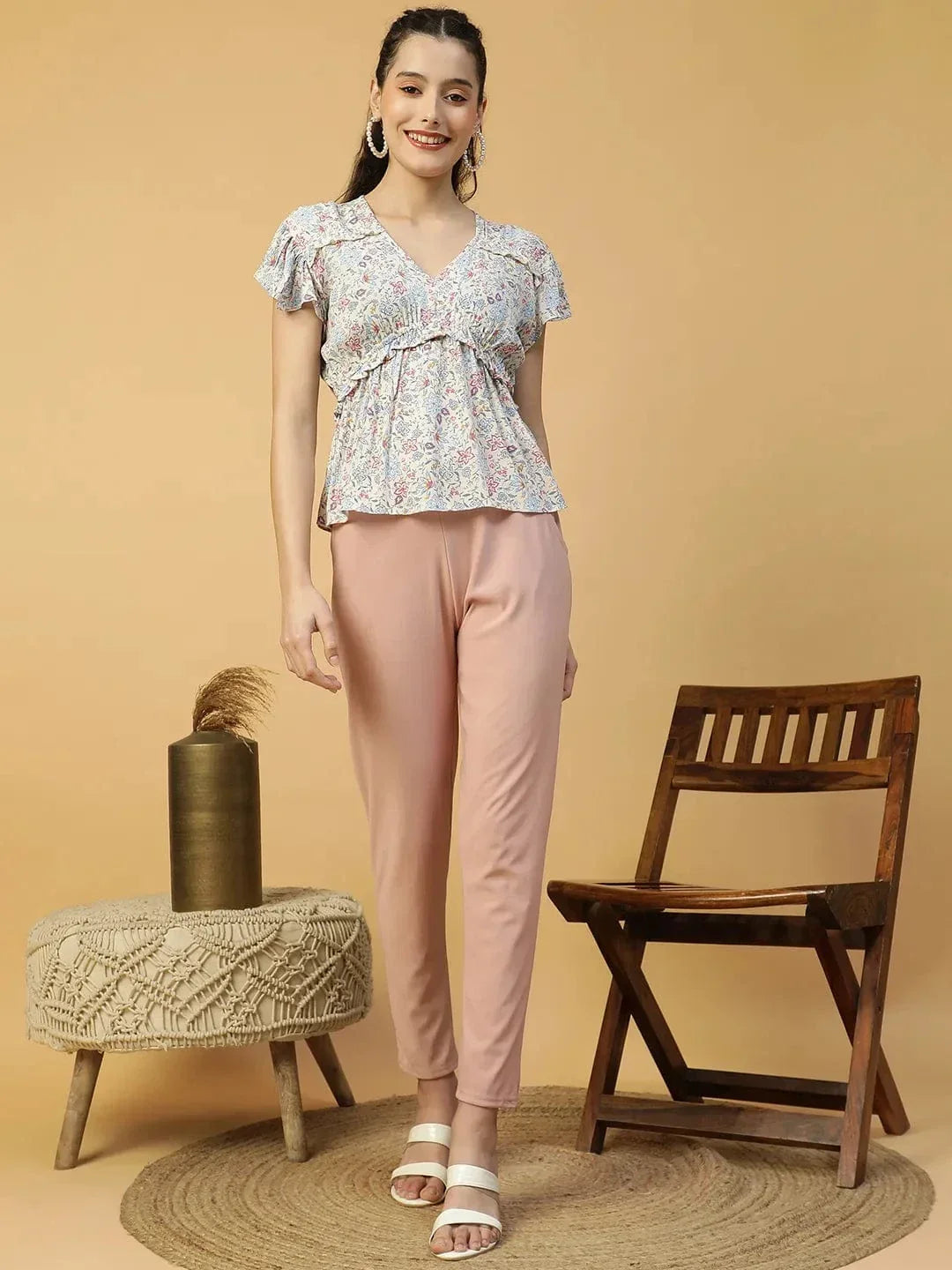 Multicolor Floral Print Top