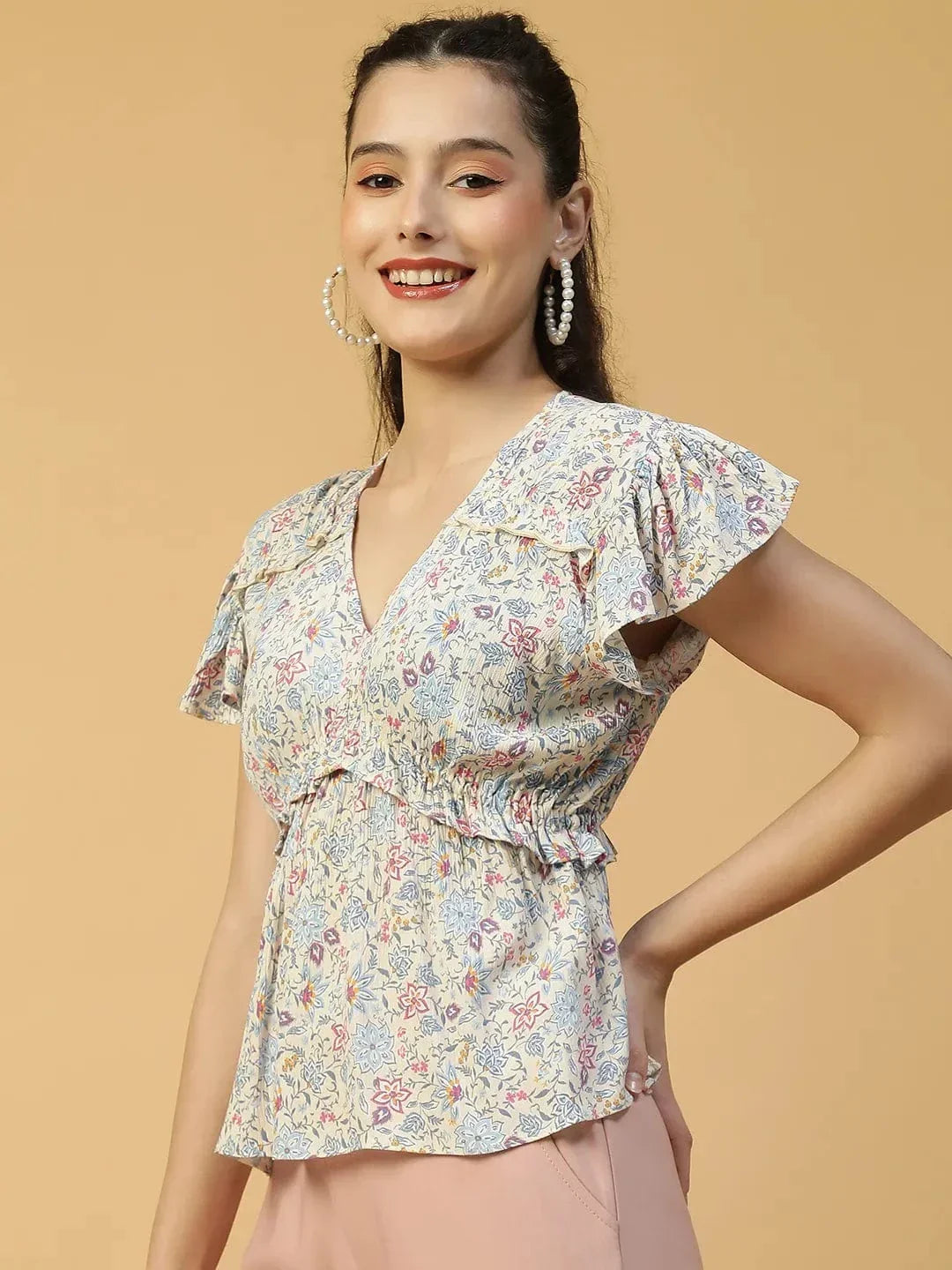 Multicolor Floral Print Top