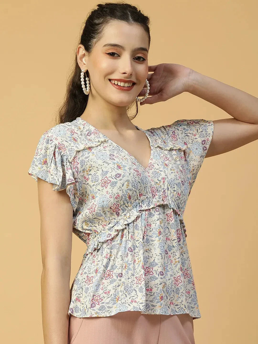 Multicolor Floral Print Top