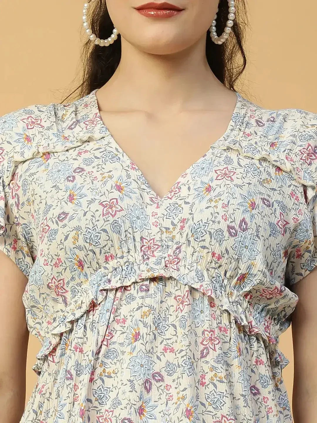 Multicolor Floral Print Top