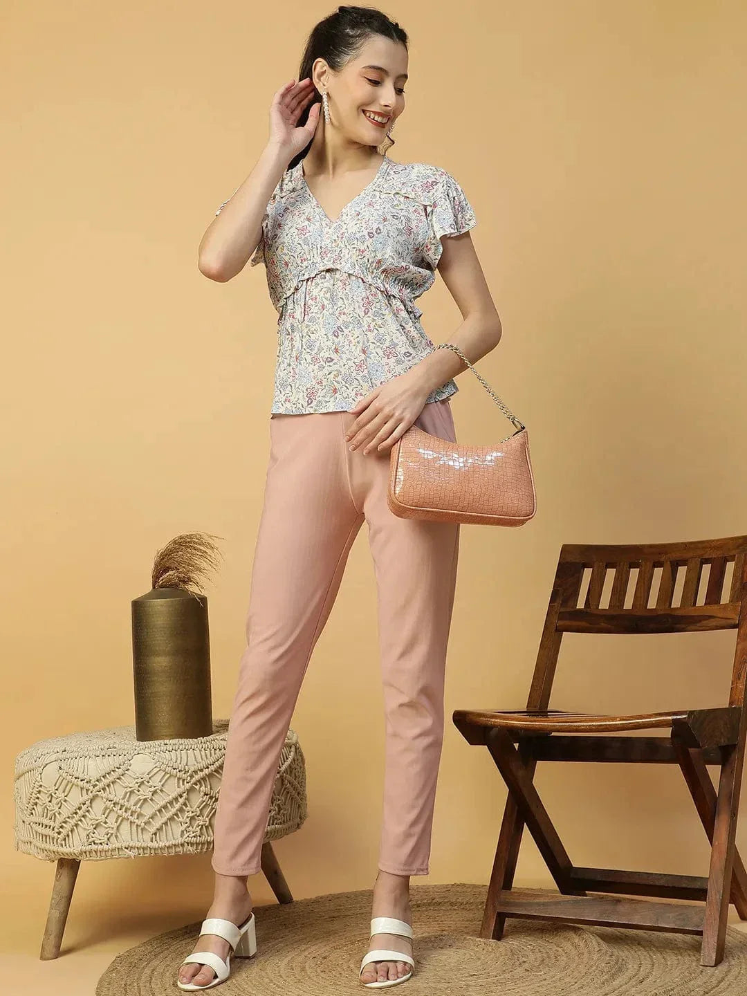 Multicolor Floral Print Top