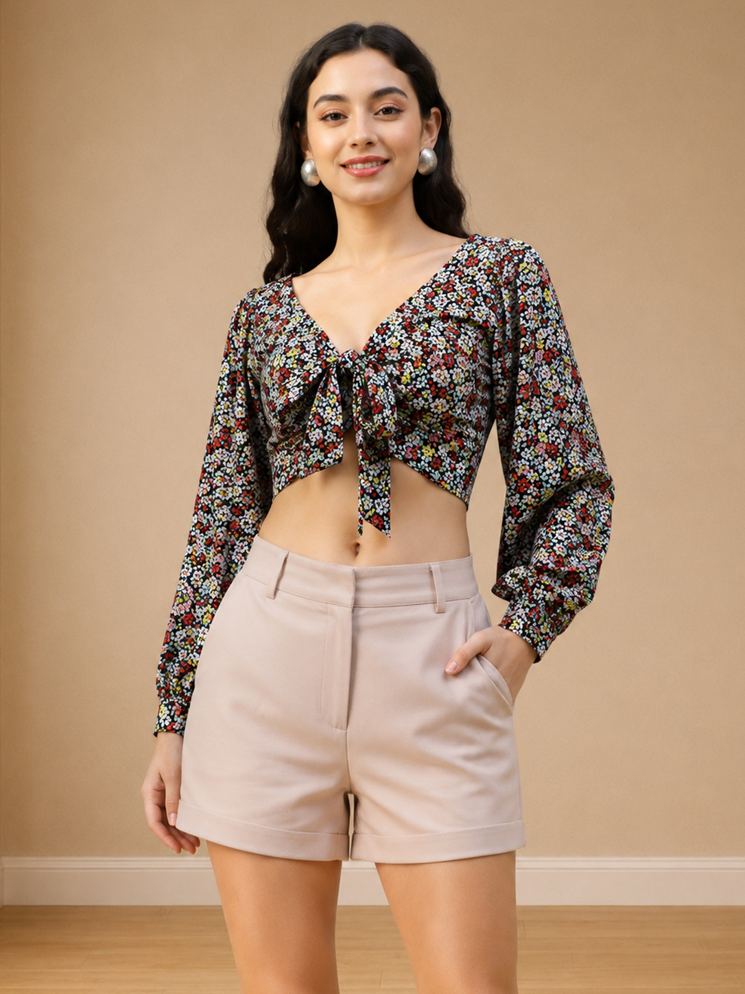 Multicolor Floral Crop Top