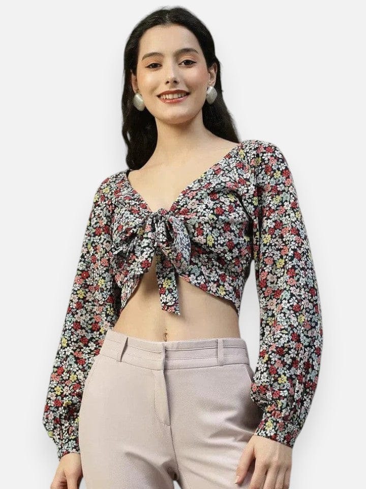 Multicolor Floral Crop Top