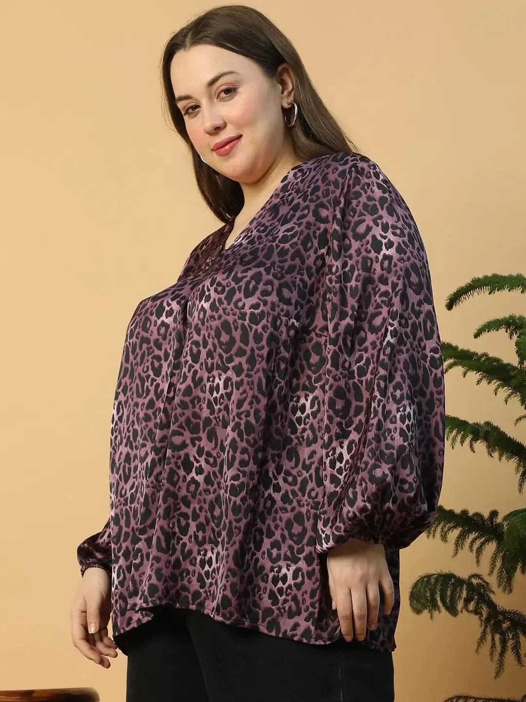 plus-size-top-wine-animal-print