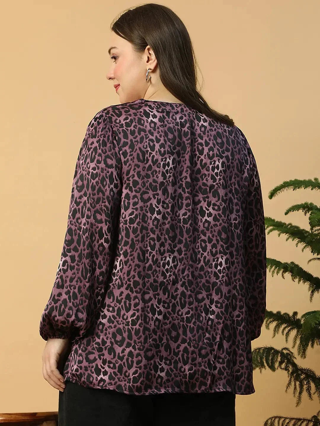 plus-size-top-wine-animal-print