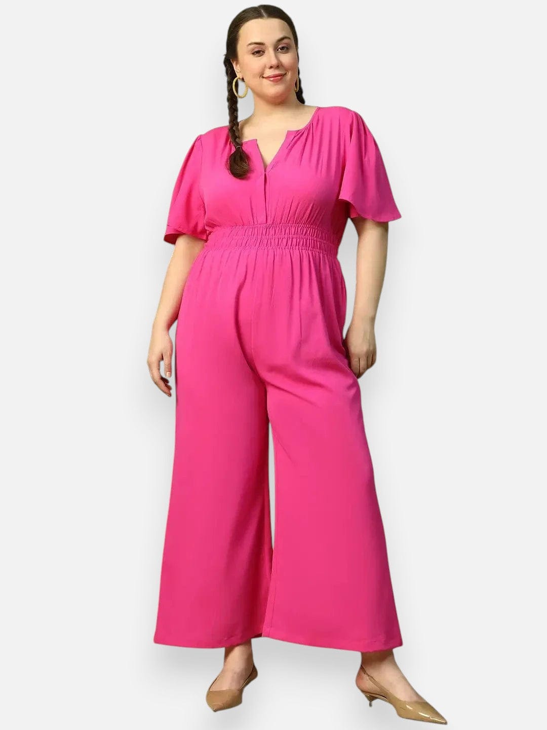 Plus Size Pink Jumpsuit