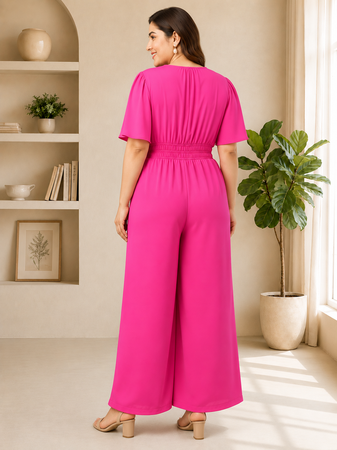 Plus Size Pink Jumpsuit