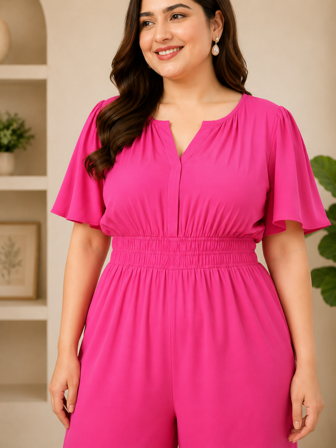 Plus Size Pink Jumpsuit
