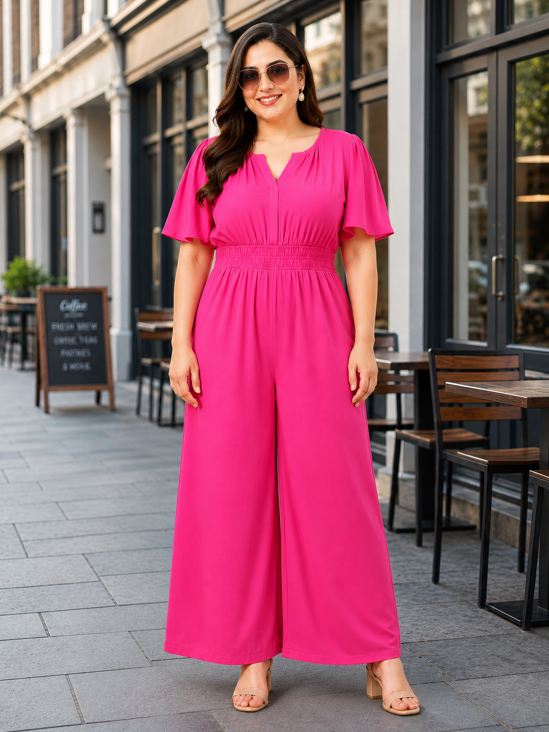 Plus Size Pink Jumpsuit