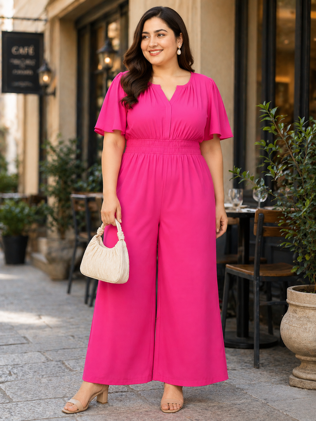 Plus Size Pink Jumpsuit