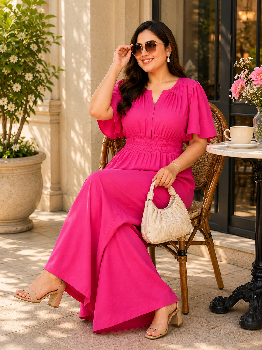 Plus Size Pink Jumpsuit